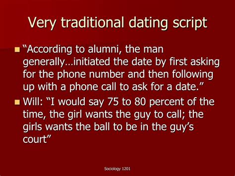 dating scripts sociology